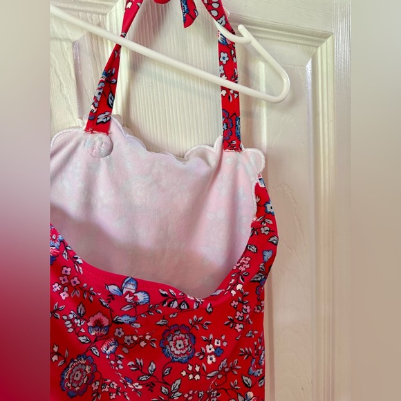 Janie and Jack Dodgeball Floral Halter Swimsuit, Girls 7 - Picture 4 of 5